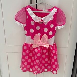 Pink Polka Dot Minnie Kids Costume Dress